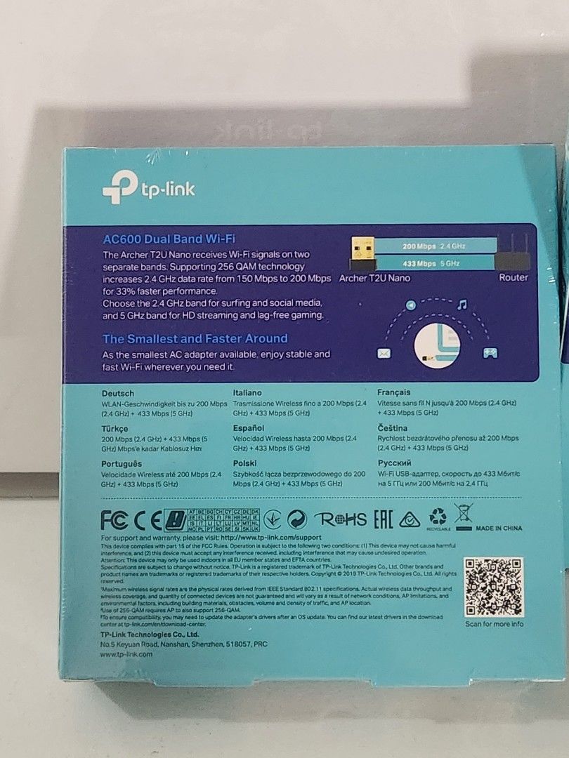 TP-Link Archer AC600 Nano WiFi (Category: Networking) located in Manila. Submitted by crslfinds (Listing ID 1391539629, Image 2). Description: TP-Link AC600 Nano WiFi USB adapter Brand new WiFi & Bluetooth High Speed Dual Band (2.4 & 5 GHz) 4 pieces available.