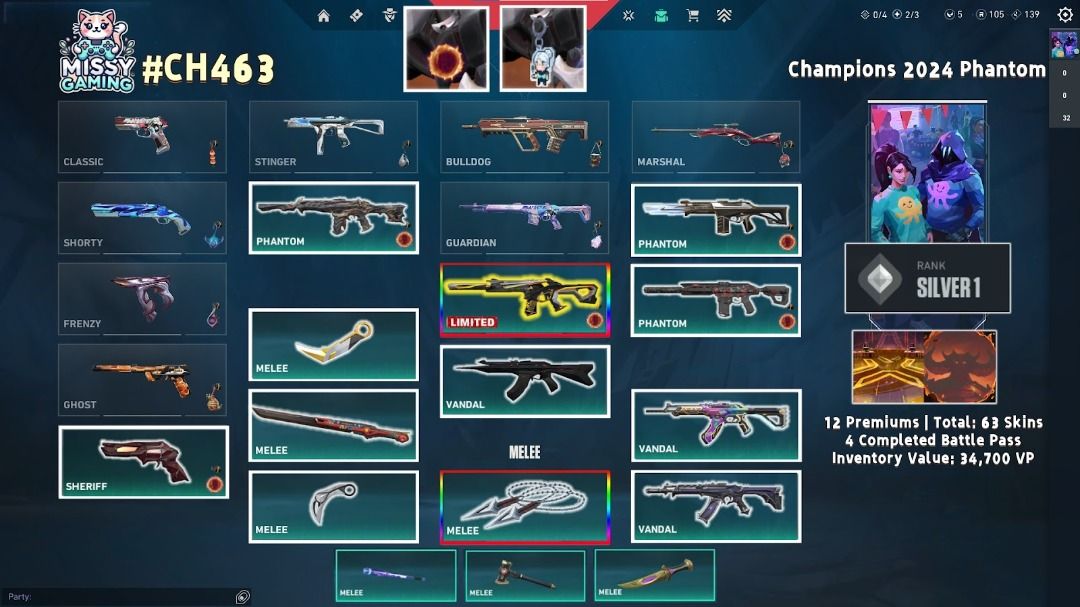 WTS 12 VP Skins Valorant Account - Silver Rank | Kuronami No Yaiba ...
