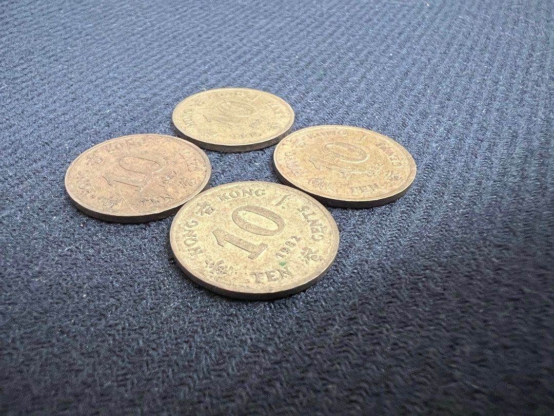 1982年】英女皇頭像硬幣一毫硬幣子香港硬幣HK 10 cents, 興趣及遊戲, 收藏品及紀念品, 錢幣- Carousell