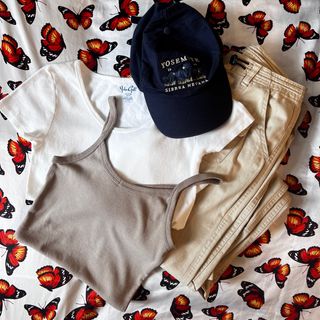 【$200 FOR ALL】brandy melville yosemite cap / zelly top / taylor tank / kim cargo pants64207450042115110