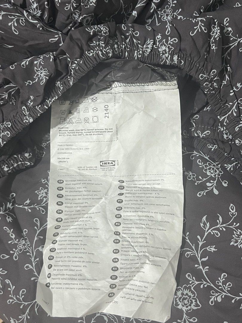 I.K.E.A KOPPARRANKA Cotton Fitted Bed Sheet Full Double Single (Category: Bedding & Towels) located in Calamba. Submitted by excelsheets (Listing ID 1391604664, Image 3). Description: 3 available - QUEEN Brand New Deep pocket Fully Elasticized 100% cotton Color might have slight difference Bedsheet -IKEA Bedsheet only Queen 60x80x10 inches -P799 Double 55x75x10 inches -SOLD OUT Single 36x79x10 inches -SOLD OUT.