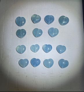 海藍寶心心通孔,約18-20mm,$7@1個,$12@2個,隨機不挑64205752052482110