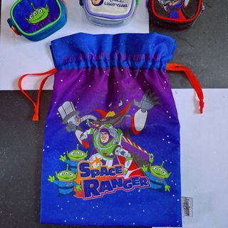 日本 DISNEY TOYS STORY 反斗奇兵 巴斯光年 藍色帆布 束口 收納袋64192089120258110
