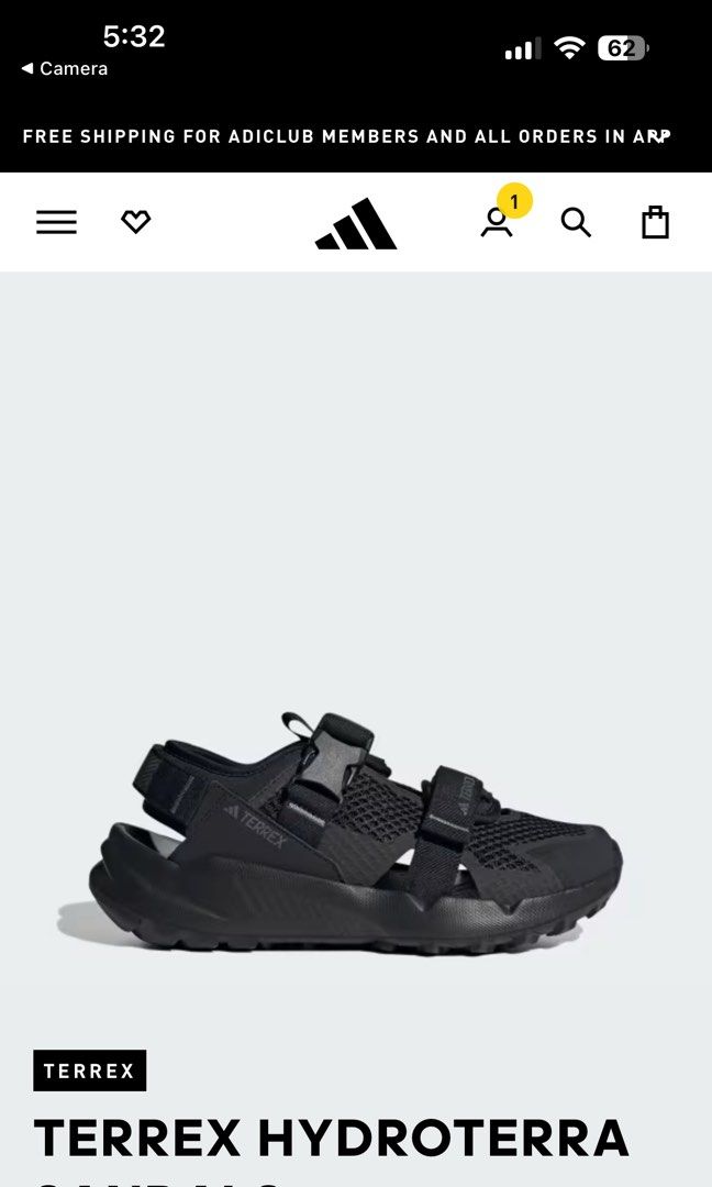 Adidas sandals US 8 men’s (Category: Sneakers) located in Batangas. Submitted by kheanknox29 (Listing ID 1391596457, Image 1). Description: Brand new No tag No inclusion Sandals only Never been used Padala galing UK D maga2mit nung anak k Size US 8 Pm me.