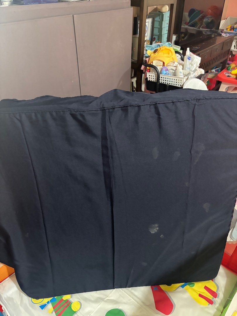 Akeeva square playpen with uratex (Category: Cots & Cribs) located in San Juan City. Submitted by warmriver.74e50b (Listing ID 1391563115, Image 3). Description: Square sized pack n play Multifunctional crib, travel cot and playpen 36x36 With uratex foam (para mas comfortable).