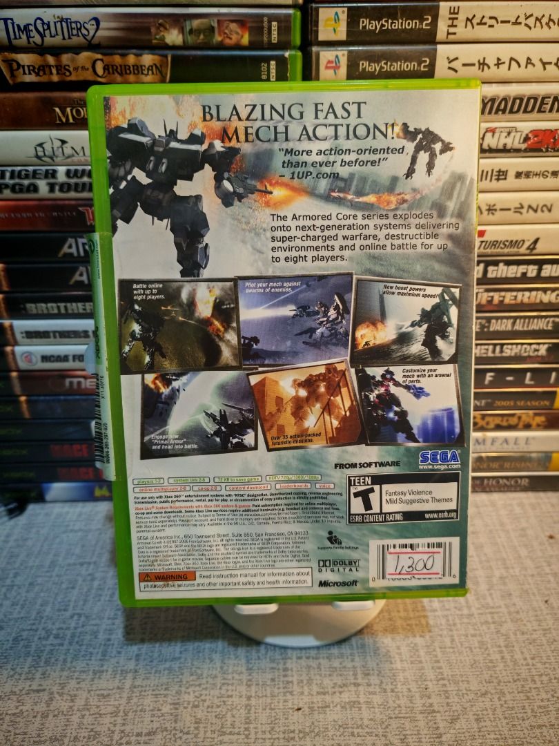 ARMORED CORE 4 XBOX 360 (Category: Xbox) located in Santa Rosa. Submitted by tristanmunoz (Listing ID 1391592518, Image 2). Description: FOR SALE!!! Php 1,300 ARMORED CORE 4 XBOX360 SEGA NTSC CIB 100% Authentic Tested working condition Can do video calls Warranty: 24 hours testing warranty, will do change/return if item are proven damaged (will be void if defect is caused by accident, misuse, negligence, including tampering). Return delivery is s