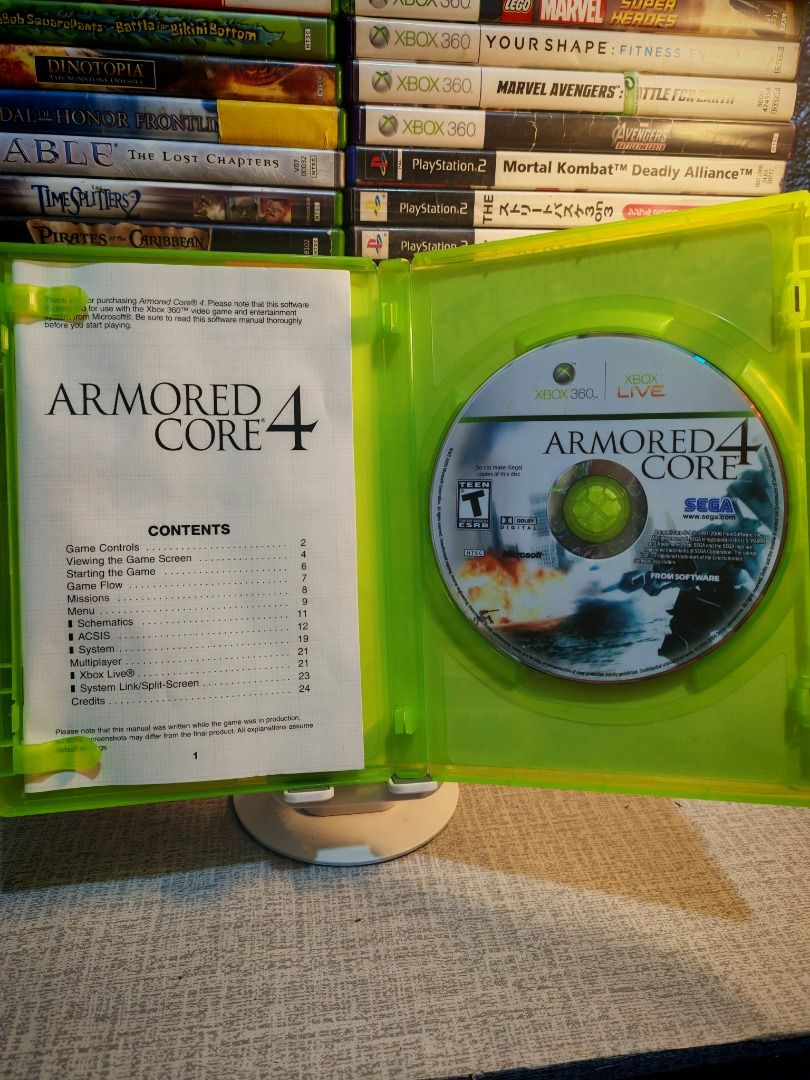 ARMORED CORE 4 XBOX 360 (Category: Xbox) located in Santa Rosa. Submitted by tristanmunoz (Listing ID 1391592518, Image 3). Description: FOR SALE!!! Php 1,300 ARMORED CORE 4 XBOX360 SEGA NTSC CIB 100% Authentic Tested working condition Can do video calls Warranty: 24 hours testing warranty, will do change/return if item are proven damaged (will be void if defect is caused by accident, misuse, negligence, including tampering). Return delivery is s
