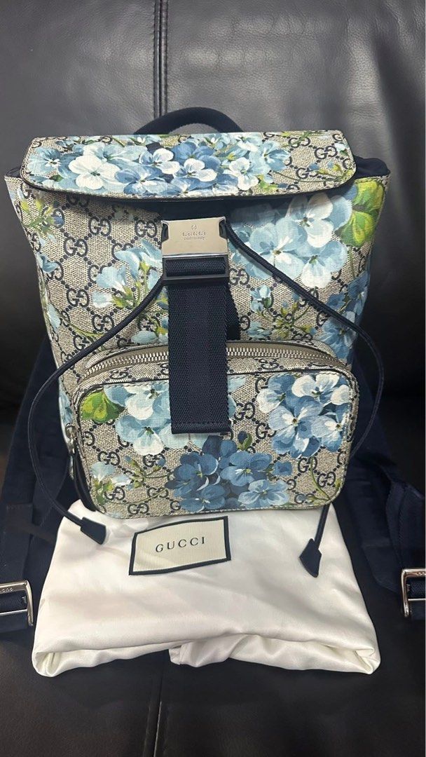 Authentic Gucci (Category: Luxury Bags & Wallets) located in Manila. Submitted by chloe_luxuries (Listing ID 1391573662, Image 1). Description: Guaranteed Original Gucci Blooms Floral Backpack Still in very good condition no flaws Small to medium size Comes with dustbag Pm for those interested .