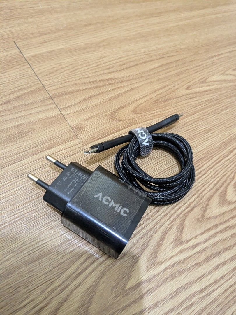 Charger ACMIC Adaptor Cable C to C, Telepon Seluler Tablet