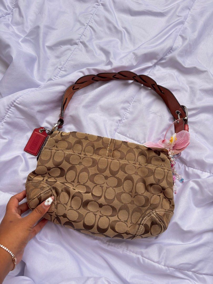 Y2K Vintage Coach Soho Hobo Suede Lavender Pink Shoulder Bag