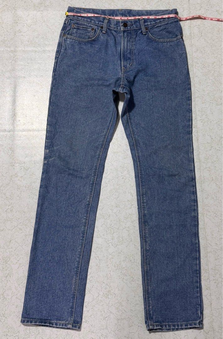 EDWIN 402 Men’s denim pants (Category: Jeans) located in General Santos City (Dadiangas). Submitted by curatedstuffs101 (Listing ID 1391578580, Image 3). Description: Excellent No flaws Color rate:10/10 Size:32 on tag Light blue in color Pls.refer to the photos for the actual measurements.