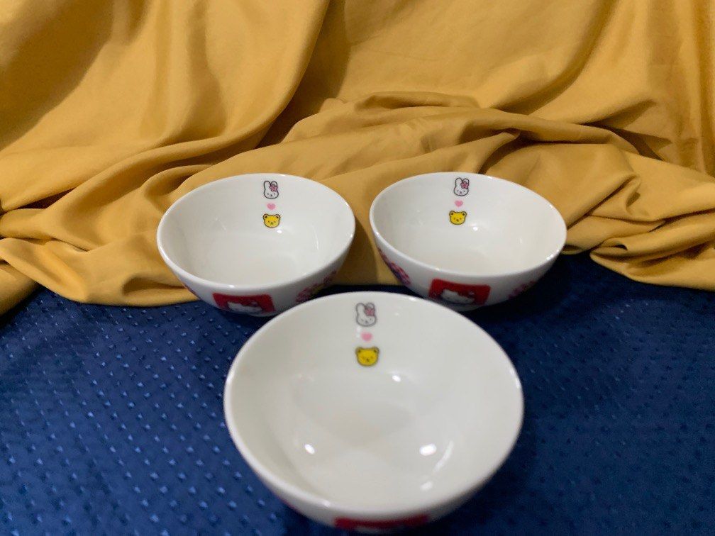 Hello kitty ceramic small bowl (Category: Looking For) located in Manila. Submitted by hellokitty_mnl (Listing ID 1391652244, Image 2). Description: Without box 3pcs .