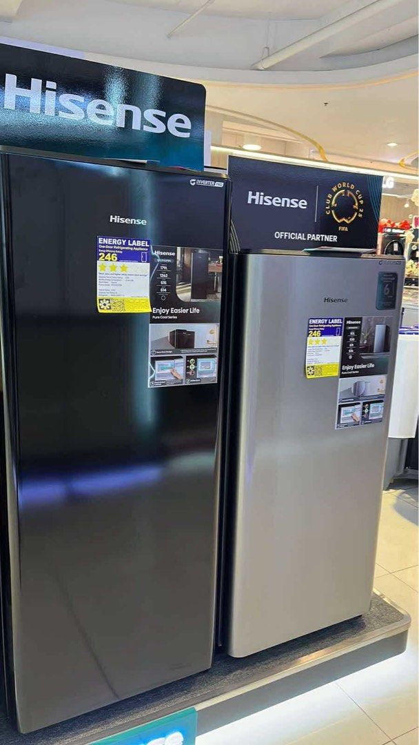 HISENSE INVERTER REFRIGERATOR (Category: Refrigerators and Freezers) located in Manila. Submitted by may572156 (Listing ID 1391693212, Image 2). Description: HISENSE INVERTER REFRIGERATOR Rt469n2pbu Srp 32,995 Cash 24,800 Rt549n2pbu Srp 40,995 Cash 29,200 Rd26wr Srp 18,995 Cash 14,300 Rrd239d2pbn6 Srp 16,995 Cash 12,800 Rr198d2psn Srp 15,995 Cash 12,000 Side by side Rs688n2pw Srp 54,995 Cash. 43,350 Rc65ws Srp 37,995 Cash 30,100 Multidoor Rq768n2