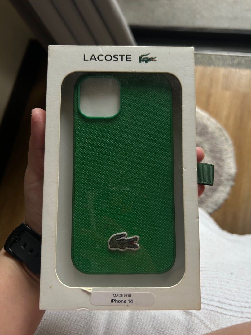 Lacoste iphone case (Category: Cases & Sleeves) located in Taguig. Submitted by uniquefindsmnl (Listing ID 1391622767, Image 1). Description: Fir 13/14/15.