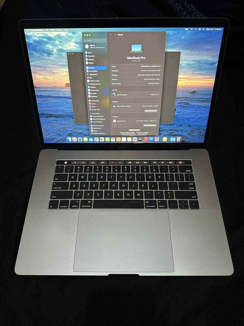 MacBook Pro 15 inch (Category: Laptops & Notebooks) located in Paranaque City. Submitted by cttnj (Listing ID 1391573126, Image 1). Description: Processor: 2.9 GHz 6-Core Intel Core 19 Memory: 32 GB 2400 MHz Negotiable.