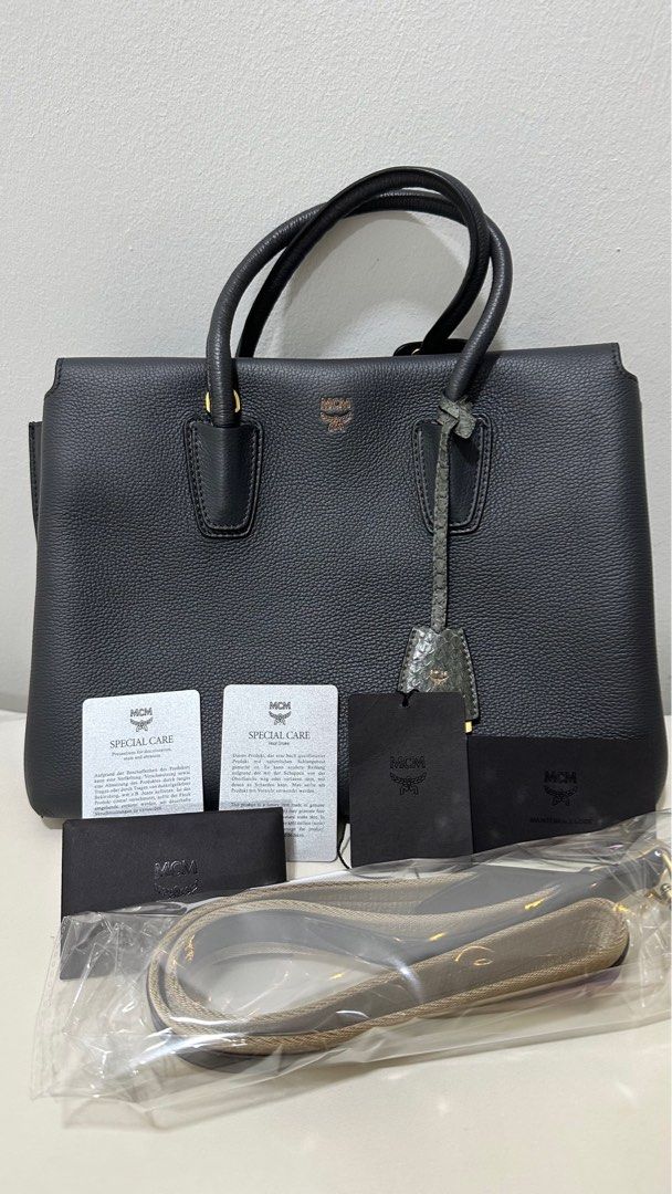 Tote Mcm Phantom Grey MCM Medium Milla Tote Bag Phantom Grey