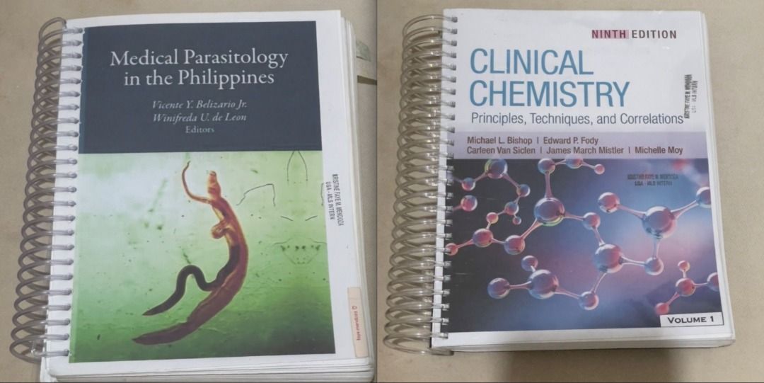 Medtech Books SALE (Category: Textbooks) located in Iloilo. Submitted by fmmchr (Listing ID 1391597696, Image 1). Description: buy all for 2000! 📚 Rodaks hematology 6th ed, 2 volumes 📚 Harmening Blood Banking 7th ed, 2 volumes 📚 Belizario Parasitology 📚 Bishop Clinical Chemistry 9th ed, 3 volumes All good as new, halos hindi nga nabuksan hehe. Minimal to zero highlights and annotations. rfs: graduate na po dm for inquiries!!.