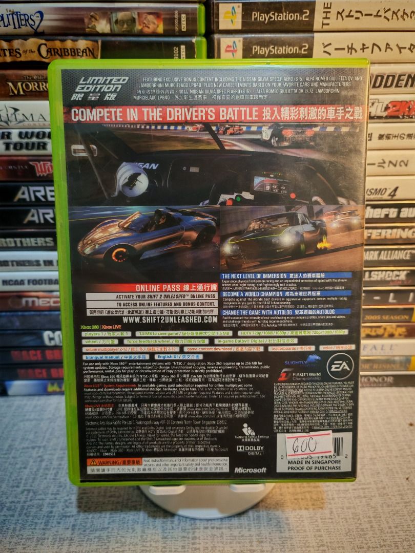 NEED FOR SPEED SHIFT UNLEASHED 2 LIMITED EDITION XBOX 360 (Category: Xbox) located in Santa Rosa. Submitted by tristanmunoz (Listing ID 1391594169, Image 2). Description: FOR SALE!!! Php 600 NEED FOR SPEED SHIFT UNLEASHED 2 LIMITED EDITION XBOX 360 EA NTSC-J CIB 100% Authentic Tested working condition Can do video calls Warranty: 24 hours testing warranty, will do change/return if item are proven damaged (will be void if defect is caused by accid