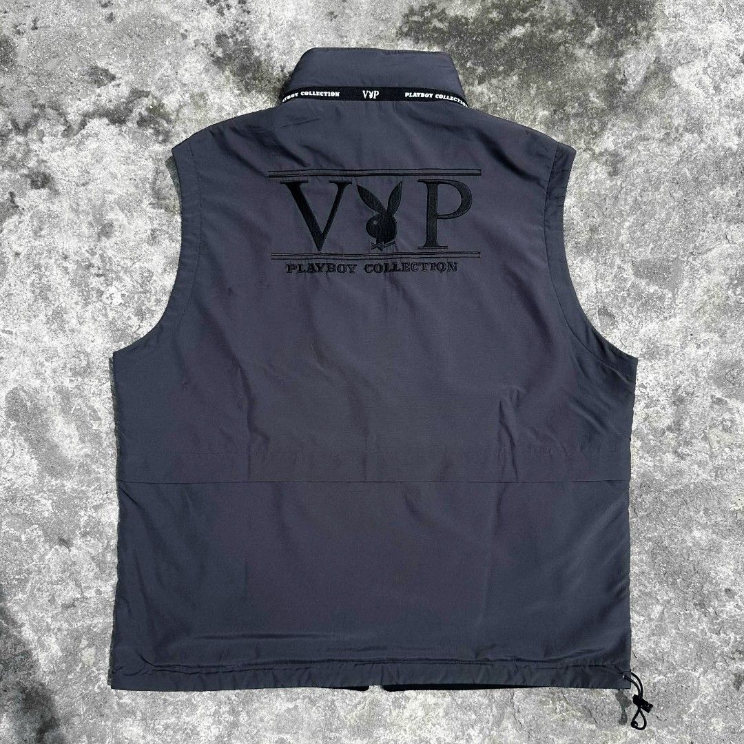 Playboy Reversible Vest (Category: Vests) located in San Mateo. Submitted by oldgear (Listing ID 1391607549, Image 1). Description: Playboy Reversible Vest 549php Size L Dimension L 24.5inch W 22.5inch Excellent condition Issue:minor scratch Dm+Details Gcash payment.