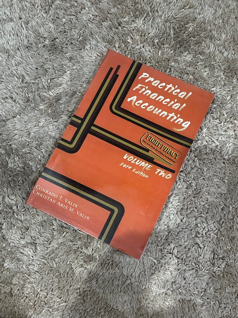 Practical Financial Accounting Vol. 2 Valix 2019 (Category: Textbooks) located in Manila. Submitted by c0ldlaundry (Listing ID 1391661934, Image 1). Description: .
