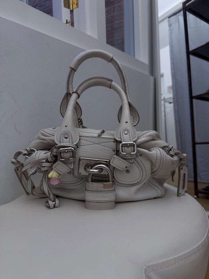 Rare mini chloe paddington, white with silver hardware, Women's