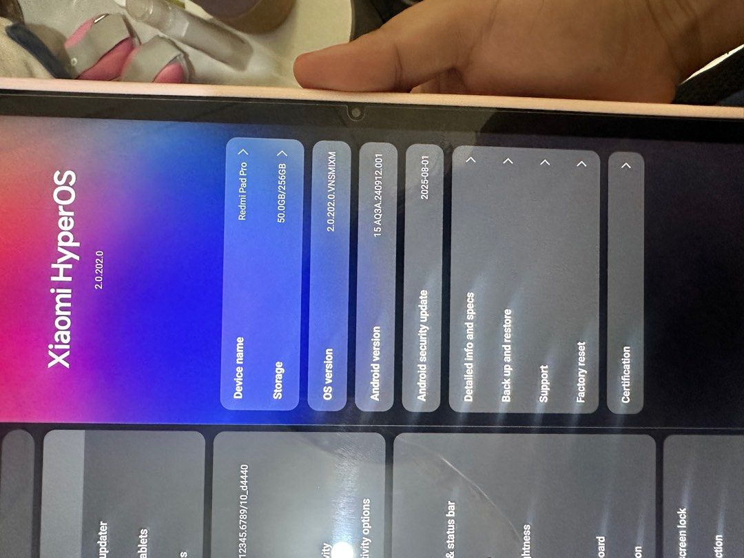 Redmi Pad Pro (Category: Android) located in Bacoor. Submitted by elianaaaa (Listing ID 1391565320, Image 2). Description: With box, charger, pen and keyboard Bought last april lang Rfs: need cash.