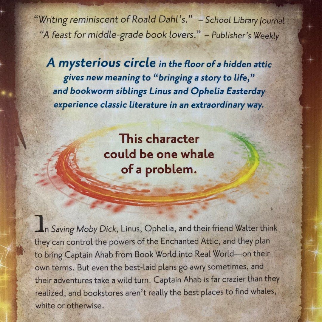 Saving Moby Dick by L.L. Samson (Middle Grade / The Enchanted Attic Series) (Category: Storybooks) located in Mandaluyong City. Submitted by booksforkeeps (Listing ID 1391719961, Image 2). Description: Paperback (2012) Used Very Good condition.