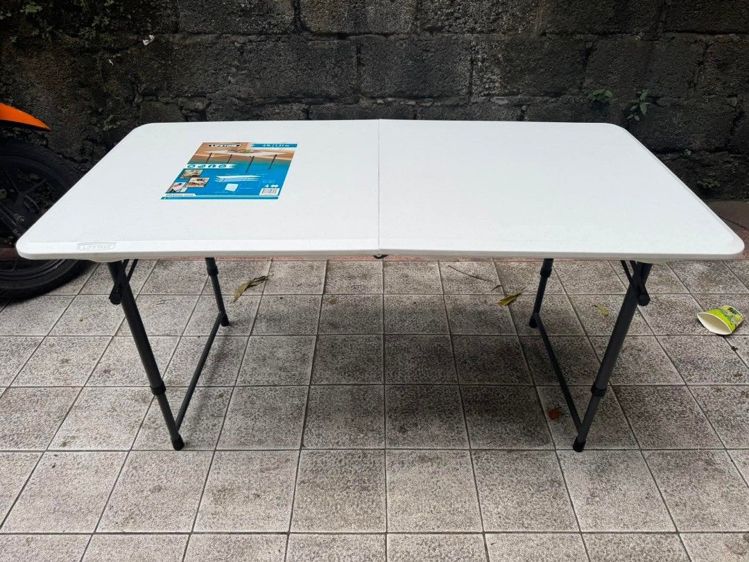 Sc Lifetime table foldable (Category: Tables & Sets) located in Manila. Submitted by dolorchris69891 (Listing ID 1391638019, Image 2). Description: 4ft Lifetime Folding Table Adjustable Same day delivery Brand new cod.