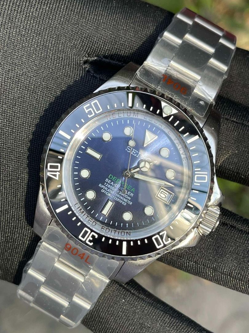 Seiko Mods (DeepSea Sea-Dweller) (Category: Luxury Watches) located in Valenzuela. Submitted by jedmiguel (Listing ID 1391615560, Image 1). Description: Seiko Mods DeepSea Sea-Dweller For only PHP 10800 Brandnew & Original • Complete links • Comes with box, paperbag & card ✅ can do shipping ✅ COD OR COP VIA LBC ✅ meetup near me PM for more details Valenzuela/South Caloocan Area DISCLAIMER: We are not affiliated, associated, or in any way official