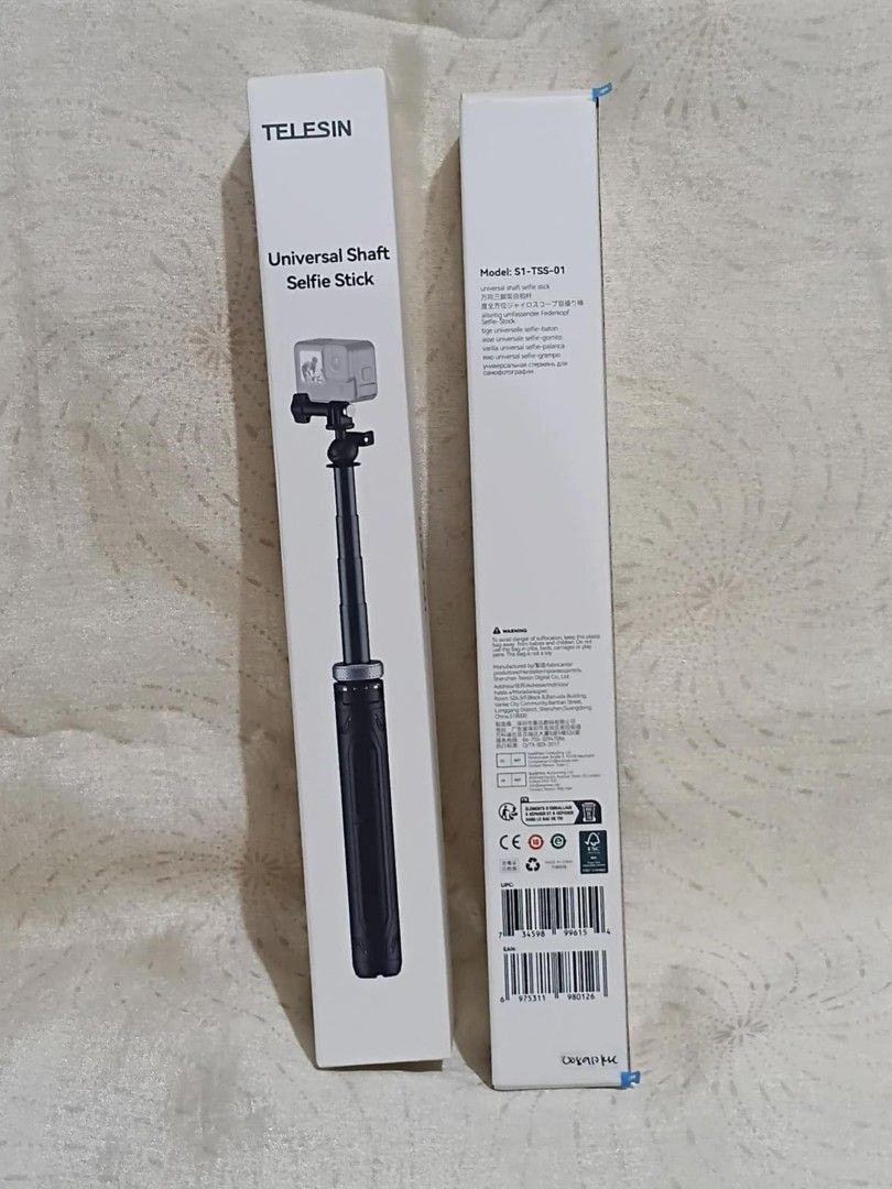 TELESIN Universal Shaft Selfie Stick (Category: Mounts & Holders) located in Manila. Submitted by chinggayg.190 (Listing ID 1391577960, Image 1). Description: 📸 Capture Every Angle Like a Pro! Introducing the TELESIN Universal Shaft Selfie Stick – your ultimate companion for vlogging, travel, action shots, and everyday moments! ✨ Sleek. Strong. Versatile. Crafted for GoPro, action cams, and more – this premium selfie stick is designed to give yo