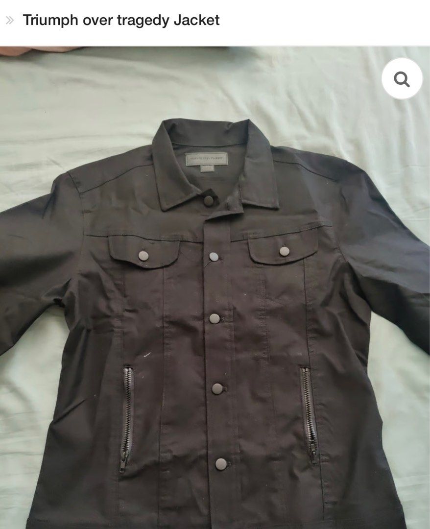 Triumph over tragedy jacket (Category: Coats, Jackets and Outerwear) located in Cavite. Submitted by 0825cherry (Listing ID 1391637261, Image 2). Description: Xl on tag.