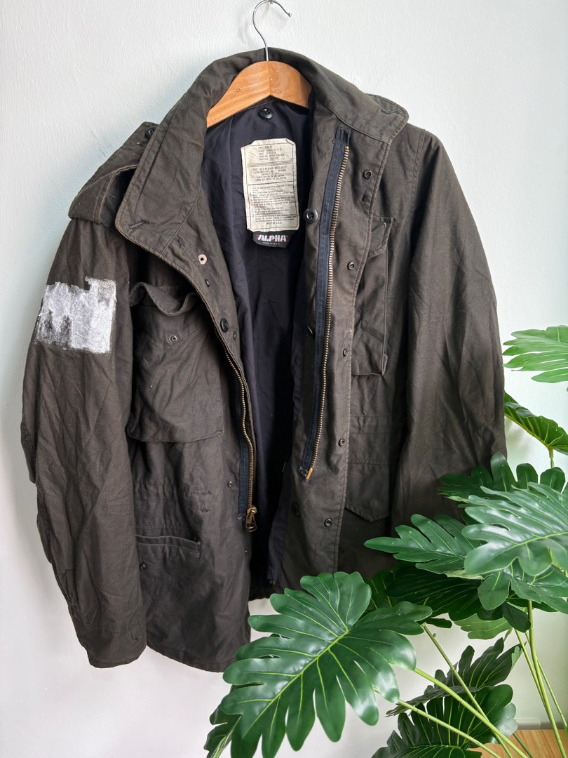 Veste Militaire Vintage Alpha Industries M-65 – Modèle 1969 Avec Doublure D'époque