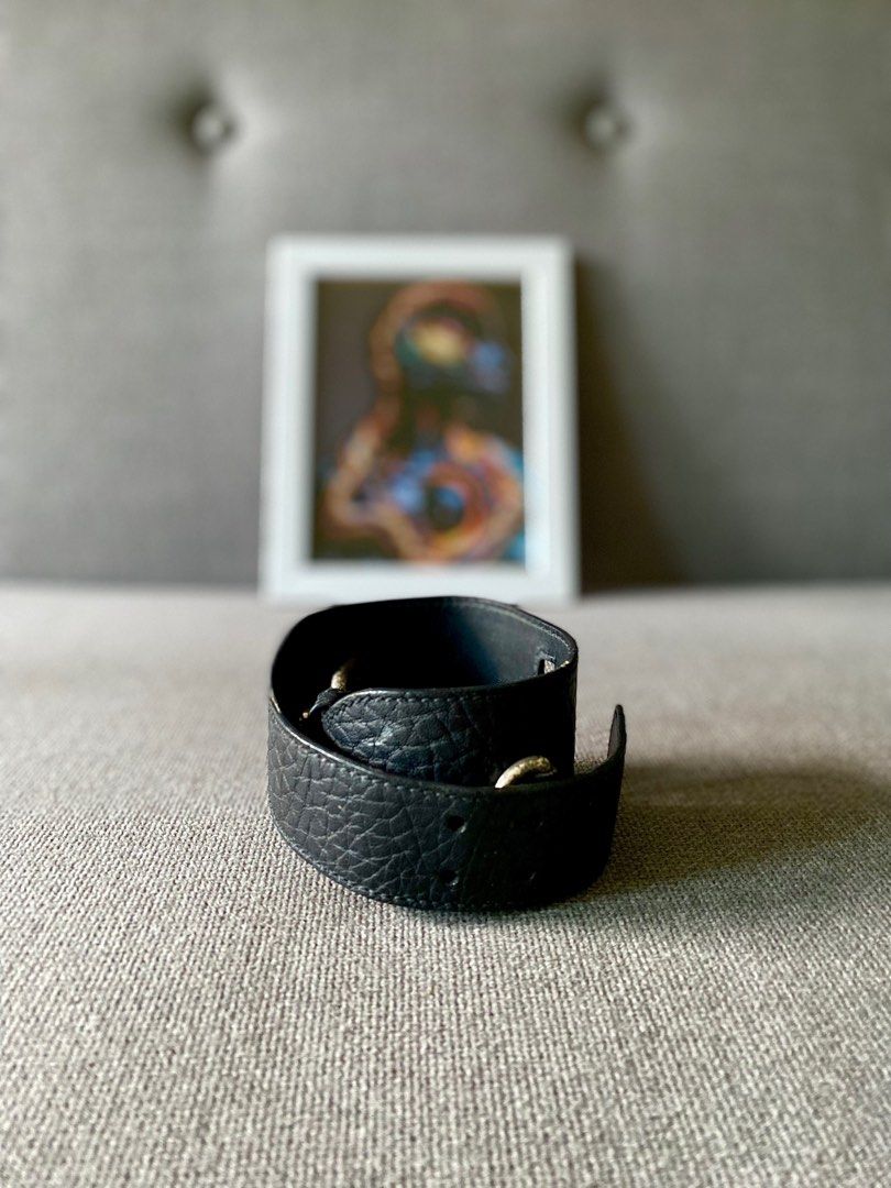YSL Leather Buckle Cuff Bracelet (Category: Jewelry) located in Makati City. Submitted by robma_ (Listing ID 1391657701, Image 2). Description: Yves Saint Laurent Vintage Couture Made in Italy.