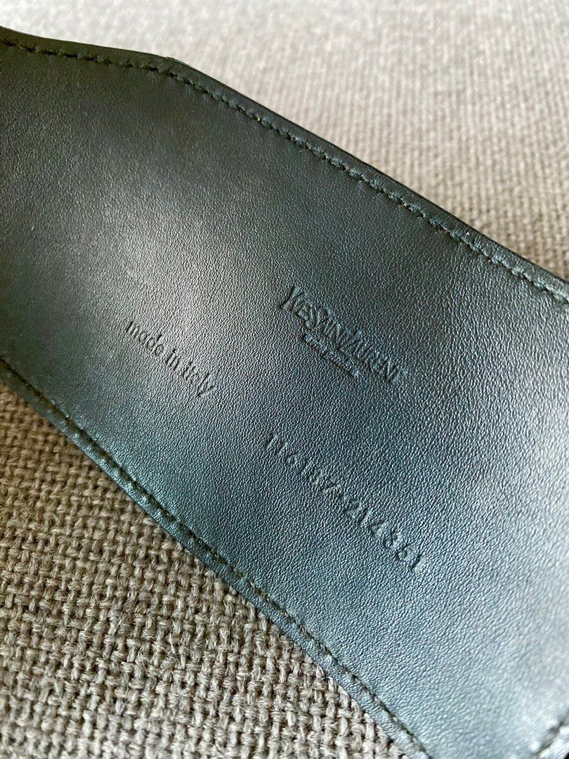 YSL Leather Buckle Cuff Bracelet (Category: Jewelry) located in Makati City. Submitted by robma_ (Listing ID 1391657701, Image 3). Description: Yves Saint Laurent Vintage Couture Made in Italy.