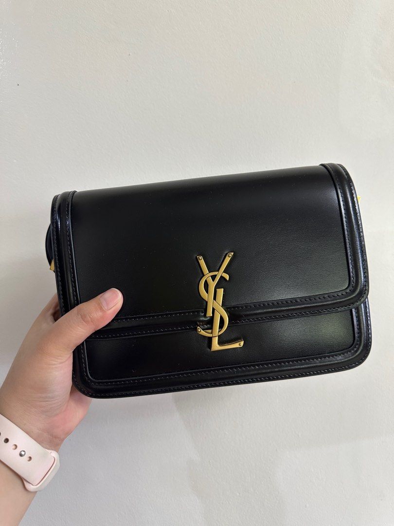 YSL Solferino Bag (Category: Luxury Bags & Wallets) located in Bulacan. Submitted by herzl (Listing ID 1391635334, Image 1). Description: ✨ CLASSY & CHIC ✨ YSL Solferino Bag in Black — Excellent quality and super classy — looks and feels premium 💯 Elegant, versatile, and perfect for any occasion. 🖤 Smooth finish, structured shape, and timeless style. DM for more details 💌 Price is negotiable, but pass to low ballers. Thank you!.
