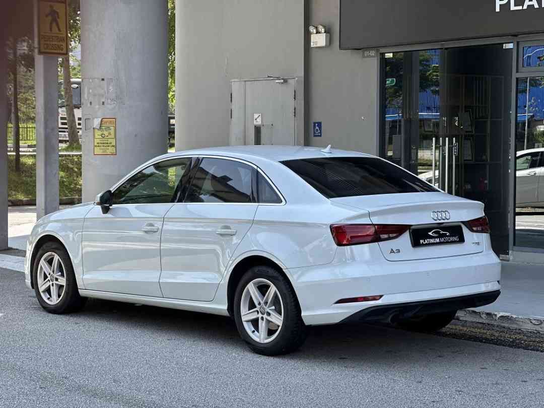 Audi A3 SEDAN 1.0 TFSI S TRONIC (LED & NAV) (Category: Used Cars) located in Singapore. Submitted by platinummotoringsg (Listing ID 1436496679, Image 3). Description: Interest rates from as low as 1.28%! Full loan available. Choose from bank or in-house financing! Proudly awarded Sgcarmart Premium Dealer for 3 consecutive years since 2023! All vehicles are certified quality pre-owned, meticulously inspected by our in-house workshop! Enjoy in-hous