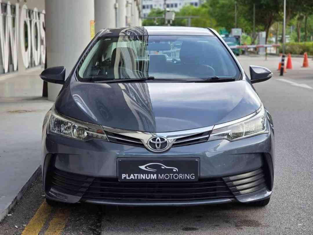 Toyota Corolla Altis 1.6 Eco (A) (Category: Used Cars) located in Singapore. Submitted by platinummotoringsg (Listing ID 1434895656, Image 1). Description: Interest rates from as low as 1.28%! Full loan available. Choose from bank or in house financing! Proudly awarded Sgcarmart Premium Dealer for 3 consecutive years since 2023! All vehicles are certified quality pre-owned, meticulously inspected by our in house workshop! Enjoy in house warranty,