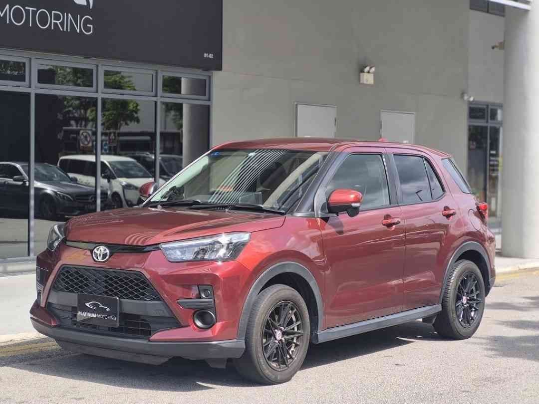 Toyota Raize 1.0 X Car Regency Edition (A) (Category: Used Cars) located in Singapore. Submitted by platinummotoringsg (Listing ID 1435192534, Image 2). Description: Interest rates from as low as 1.28%! Full loan available. Choose from bank or in-house financing! Proudly awarded Sgcarmart Premium Dealer for 3 consecutive years since 2023! All vehicles are certified quality pre-owned, meticulously inspected by our in-house workshop! Enjoy in-house