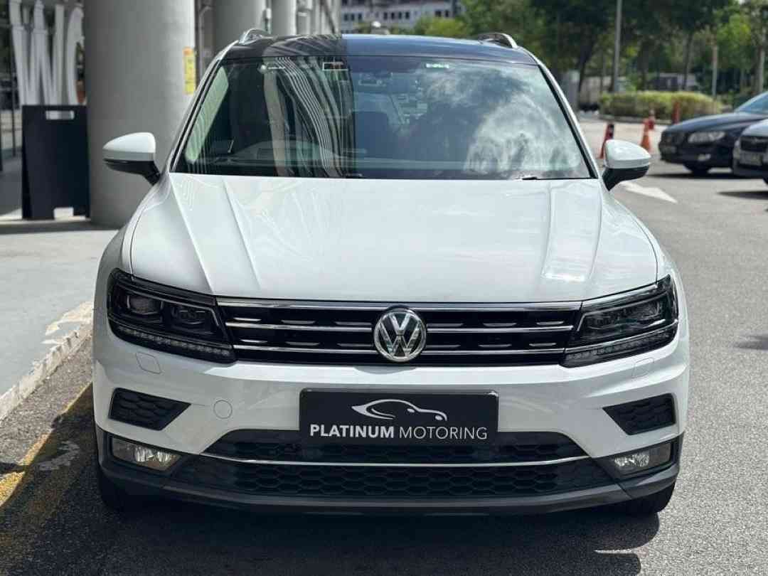 VOLKSWAGEN TIGUAN HIGHLINE 280 TSI (Category: Used Cars) located in Singapore. Submitted by platinummotoringsg (Listing ID 1433312736, Image 1). Description: Interest rates from as low as 1.28%! Full loan available. Choose from bank or in-house financing! Proudly awarded Sgcarmart Premium Dealer for 3 consecutive years since 2023! All vehicles are certified quality pre-owned, meticulously inspected by our in-house workshop! Enjoy in-house warrant