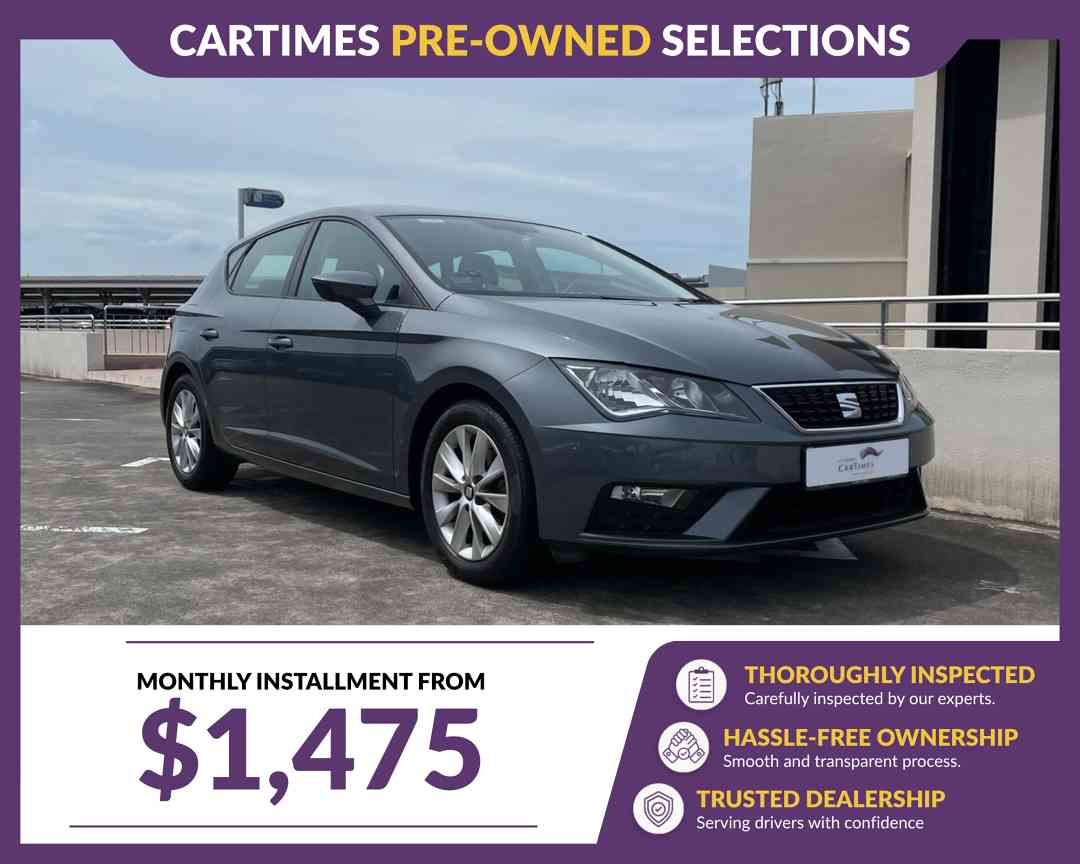 SEAT Leon 1.0 TSI DSG Style Plus (A) (Category: Used Cars) located in Singapore. Submitted by cartimesautomobile (Listing ID 1452123501, Image 2). Description: 1 owner! Buy with confidence from our certified pre-owned collection. Gone through a 120-points health check, each unit is refurbished for the brand new car experience. Trade ins are welcomed. Contact our friendly salesman today to schedule for your next test drive! Option to purchase with
