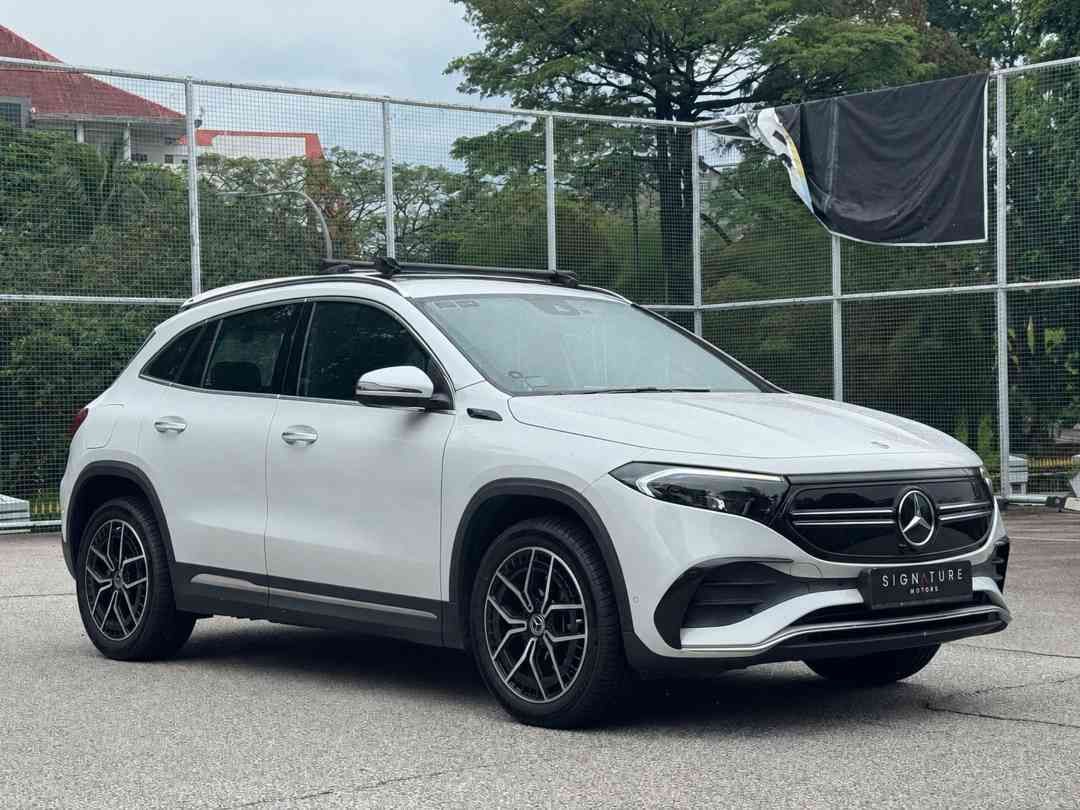 Mercedes-Benz EQA Electric EQA250 AMG Line 66.5 kWh (A) (Category: Used Cars) located in Singapore. Submitted by signaturemotors (Listing ID 1443403197, Image 2). Description: Showroom: 237 ALEXANDRA ROAD 237 Alexandra Road #02-04 Singapore 159929 C&C high spec EQA250 AMG Line model! 1 owner! Low mileage. Come with 8 years battery warranty by agent C&C. Stunning digital white metallic exterior with sporty Alcantara leather seats and red stitching