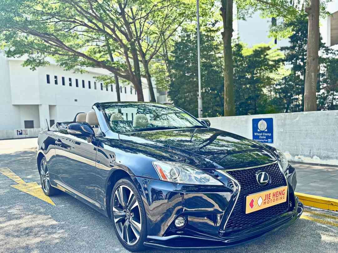 Lexus IS250C 2.5 (A) (Category: Used Cars) located in Singapore. Submitted by jiehengmotoring (Listing ID 1439088318, Image 2). Description: Latest 2012 Facelifted Lexus IS250C! Please Call For An Appointment! Buy From A 5/5 Star Review Dealership Today! Immediate Car Ownership Transfer On Collection Day Regardless Of Loan Or Cash Deal! Check On Our Company's Reviews In FB And Google, No Gimmick Only Quality Cars! Road Tax Paid Till Sep 2026! Low