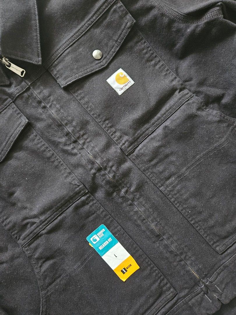 Carhartt Rugged Flex Jacket - Black - Size L Selvedge (Category: Coats, Jackets and Outerwear) located in Manila. Submitted by slickzy (Listing ID 1412937536, Image 3). Description: -Brandnew Carhartt Rugged Flex Jacket - Color: Black - Size: L (W25" L27" SH19" SL26.5") - Features: - Relaxed fit - Zip-up front - Multiple pockets - Carhartt logo patch Price: Php. 6,000 Only! RFS: Unloading Kindly DM me if interested Thanks and God bless!.