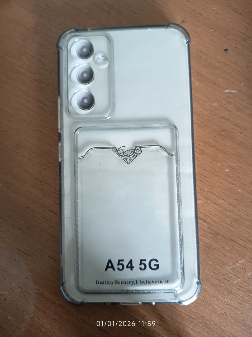 Clear Jelly Case Samsung A54 5g (Category: Cases & Sleeves) located in San Juan City. Submitted by wufam (Listing ID 1412881425, Image 1). Description: Hi just please pay for SF. Purchased for A54 wrong model by accident..