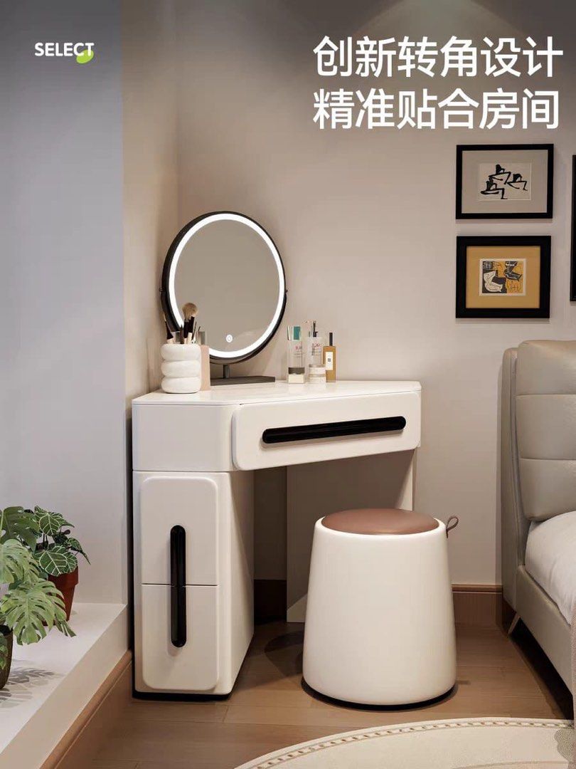 Dressing Table (Category: Other Home Furniture) located in Singapore. Submitted by gobi77 (Listing ID 1413032997, Image 3). Description: Brand new, unboxed, Self pick up in Yishun Close, Come with LED light Mirror as in photo White colour Table size is Size 60cm. Stool not included. Reason of selling wrongly Purchased extra unit. .