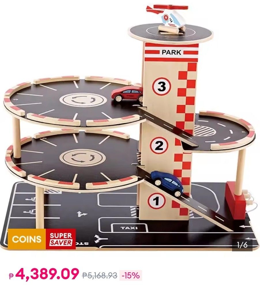 Hape Park and Go Garage (Category: Kids Toys) located in Pasig City. Submitted by trisporthunter (Listing ID 1412903587, Image 3). Description: for sale bnew hape car park. cheaper then srp. .