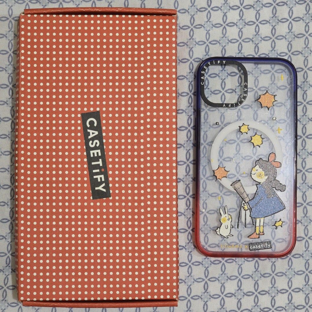 iPhone 13/14 Original Casetify Magsafe (Category: Cases & Sleeves) located in Manila. Submitted by mgraciec (Listing ID 1412999744, Image 2). Description: - Original Casetify MagSafe case for iPhone 13. - Features a unique and eye-catching design. - Excellent condition. - Compatible with MagSafe accessories. - Made with 65% recycled material..