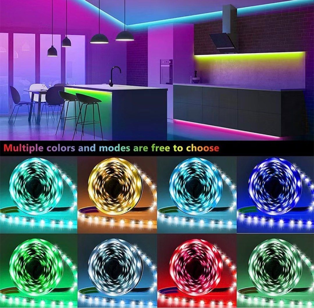 [FREE DELIVERY] RGB LED Strip Lights (5m / 10m / 20m) | Room & Gaming ...