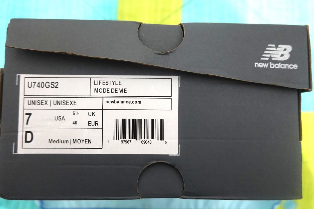 NB New Balance 740 (Grey Reflection Slate Grey) (Category: Sneakers) located in Paranaque City. Submitted by coronelmafa (Listing ID 1412974223, Image 2). Description: Selling brand new New Balance 740 in Grey Reflection / Slate Grey Not your usual Grey in other stores :) Model Number: U740GS2 Bought in Singapore this December 2025 (SGD 160) SRP in Manila is P6k+ Size: US 7 Men, UK 6.5, EUR 40 (can fit US 8 - 8.5 Women) Features: Mesh upper, cush