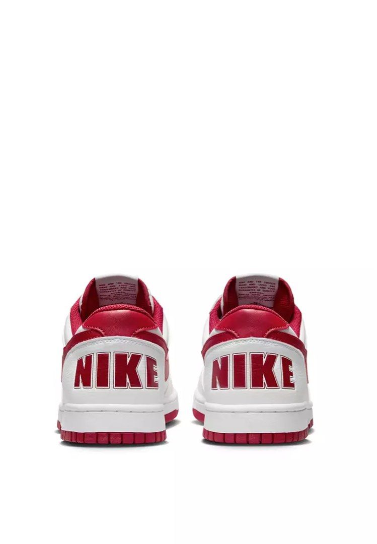 Nike Big Low Men's White Red Sneakers (Category: Sneakers) located in Paranaque City. Submitted by 20seven90 (Listing ID 1413018209, Image 2). Description: - White leather upper - Red accents - "NIKE" branding on heel - Red sole and lining - White laces - Padded collar for comfort Negotiable‼️.